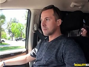 Monique Alexander blows a humungous fuck-stick in the car