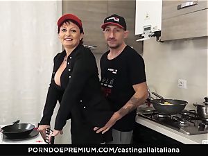 audition ALLA ITALIANA Mature ginger-haired bum torn up deep